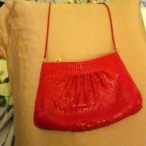 Metal Metallic Red Bag/clutch  metals.